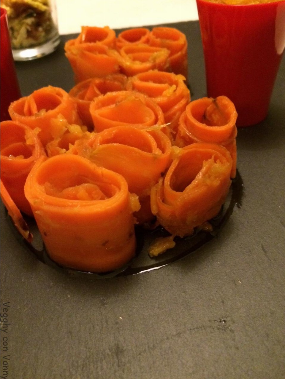 Spirali di carote marinate