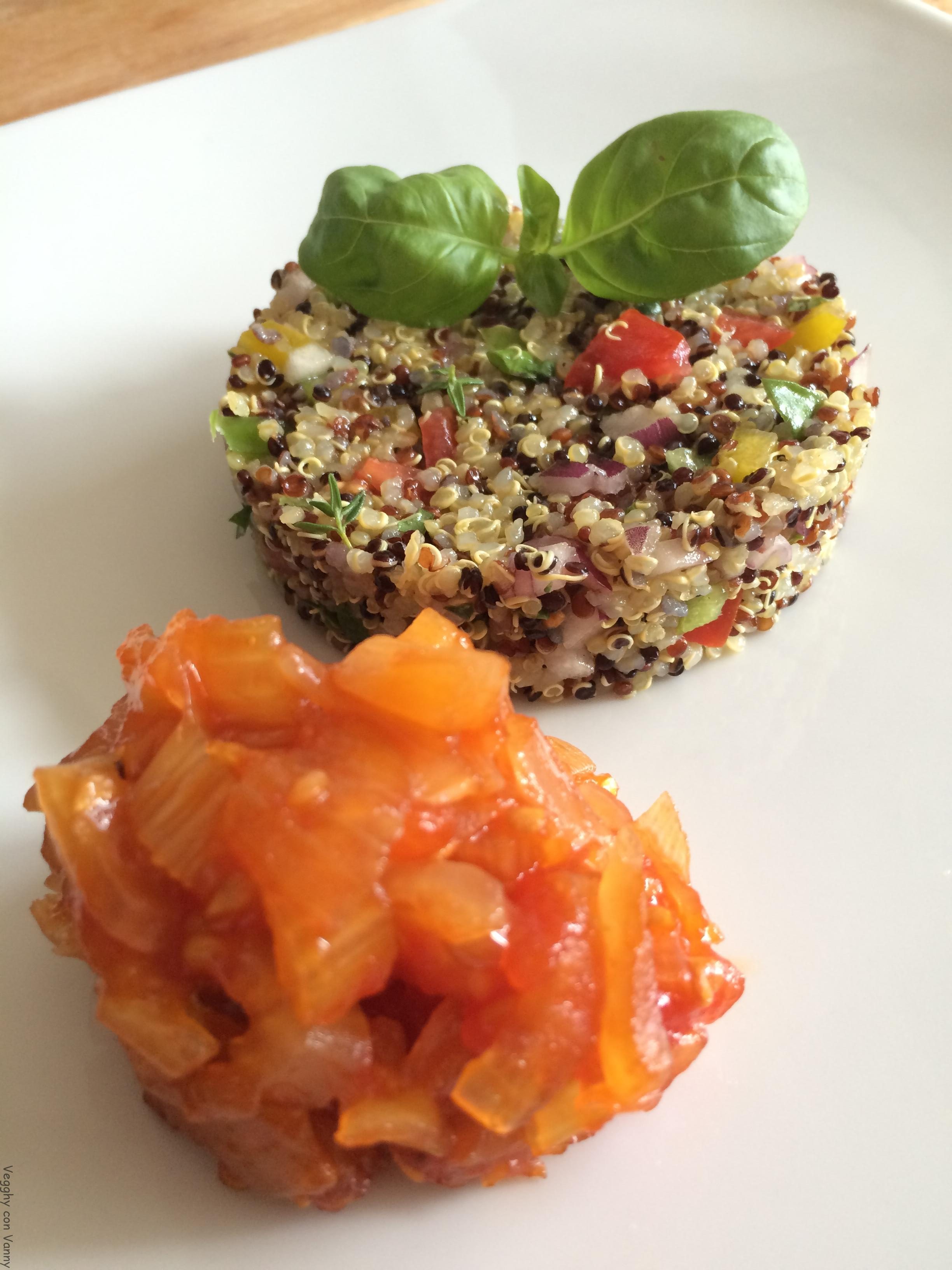 Insalata di quinoa e verdure a crudo